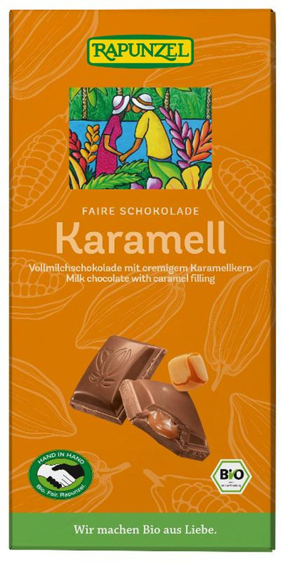 Produktfoto zu Rapunzel - Vollmilch Schokolade mit Karamell - 100 g