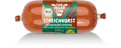 Produktfoto zu The vegan cow - Streichvurst Pfeffer, vegan - 100g