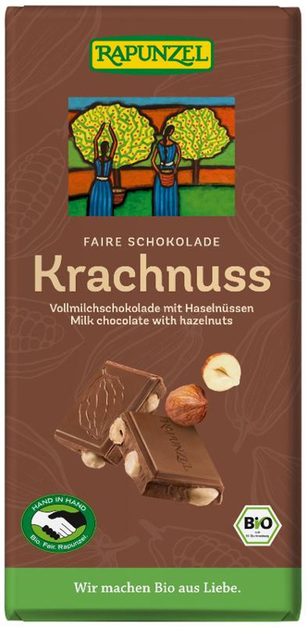 Produktfoto zu Rapunzel - Krachnuss Vollmilch Schokolade - 100g