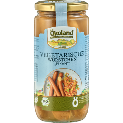 Produktfoto zu Ökoland - Vegetarische Würstchen pikant - 200g