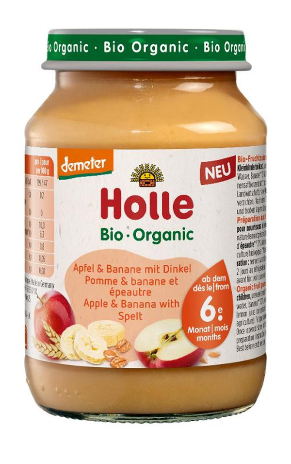 Produktfoto zu Holle - Apfel & Banane mit Dinkel - 190g