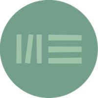 KI generiert: Grünes Kreissymbol mit stilisiertem Buchstaben "M/E".