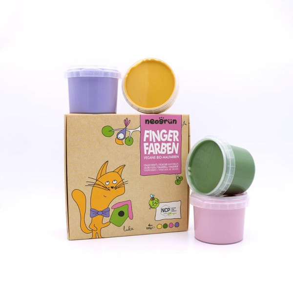 Produktfoto zu Neogrün Fingerfarben Luka - 4 Farben