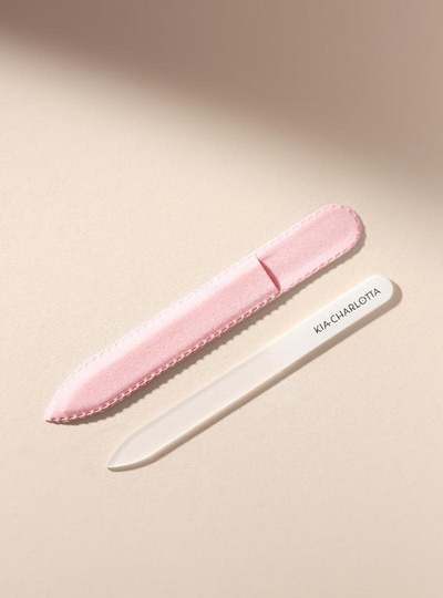 Produktfoto zu Kia Charlotta Glass Nail File Pink - 1 Stück
