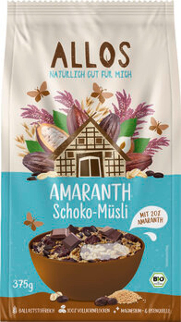 Produktfoto zu Allos - Amaranth Schoko Müsli - 375g