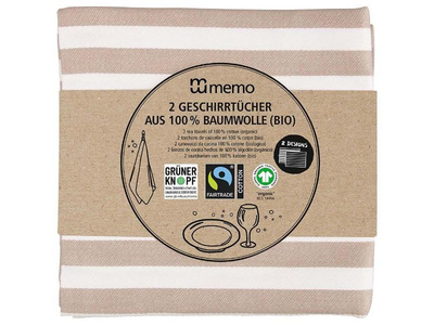 Produktfoto zu Geschirrtücher aus Bio Baumwollle - 2 Stück - 50x70cm