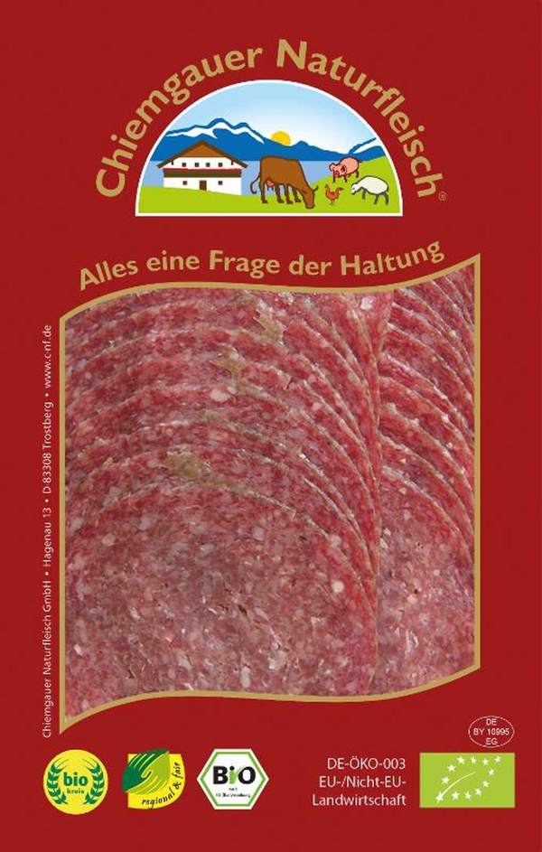 Produktfoto zu Chiemgauer - Edelsalami geschnitten - 65g
