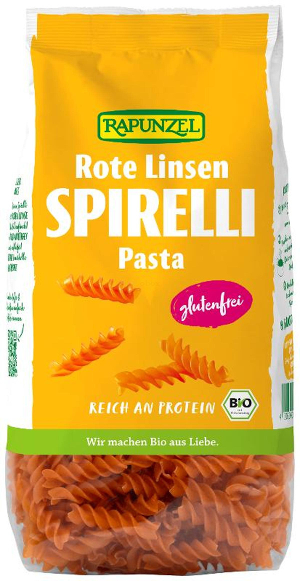 Produktfoto zu Rapunzel Rote Linsen Spirelli - 300g