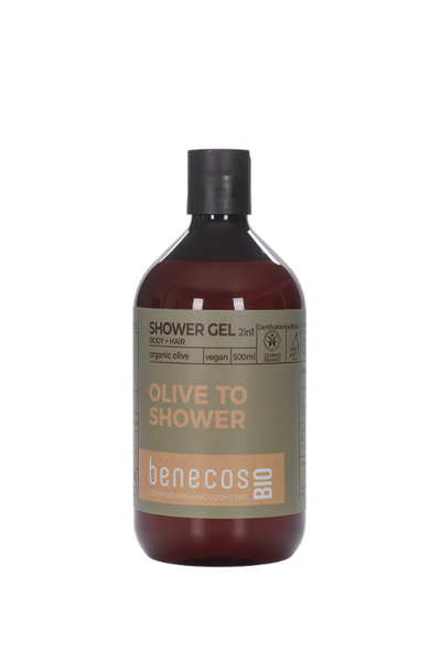 Produktfoto zu Benecos - Duschgel 2in1 Olive GEDUSCHT, NICHT GERÜHRT - 500 ml