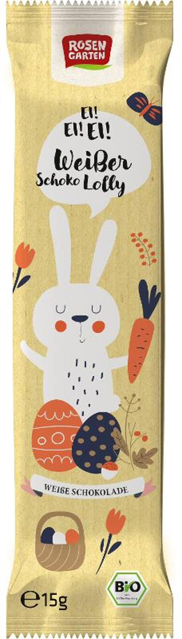 Produktfoto zu Rosengarten Weißer Lolly Hase - 15g