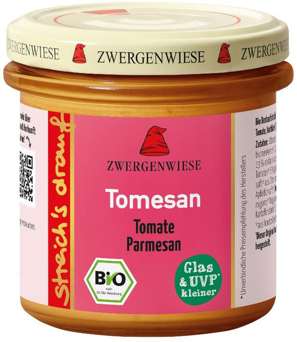 Produktfoto zu Zwergenwiese - Streich's drauf Tomesan - 135g