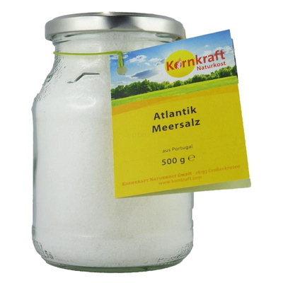 Produktfoto zu Kornkraft - Atlantik-Meersalz fein im Mehrwegglas - 500g
