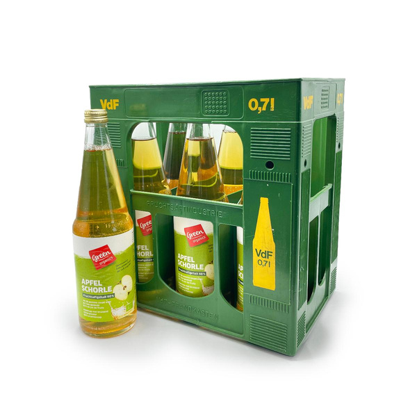 Produktfoto zu green organics - Apfelschorle klar - 6 x 0,7l