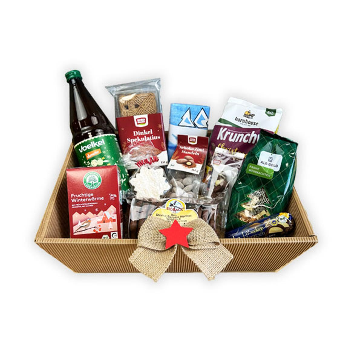 Präsentkorb - Frohe Weihnachten (mit Vollmilch Schoki)