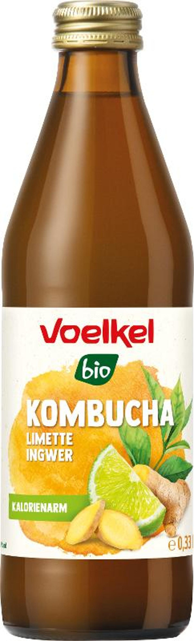 Produktfoto zu Voelkel - Kombucha Limette Ingwer - 0,33l