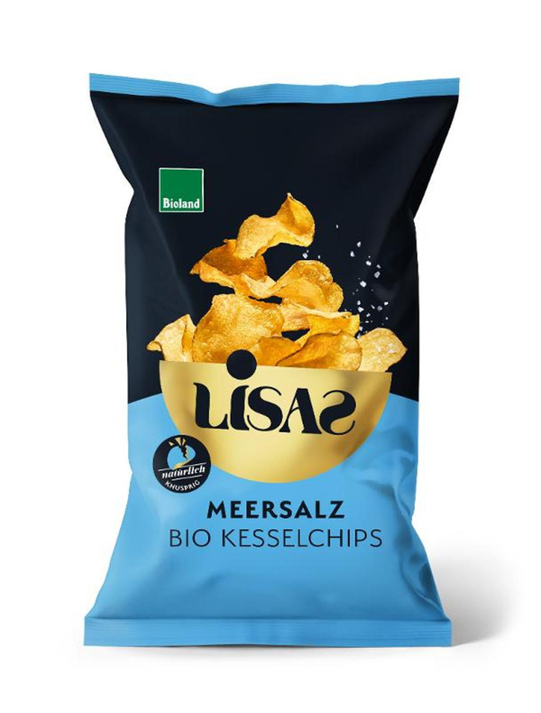 Produktfoto zu Lisas Bio-Kesselchips - Meersalz - 115g