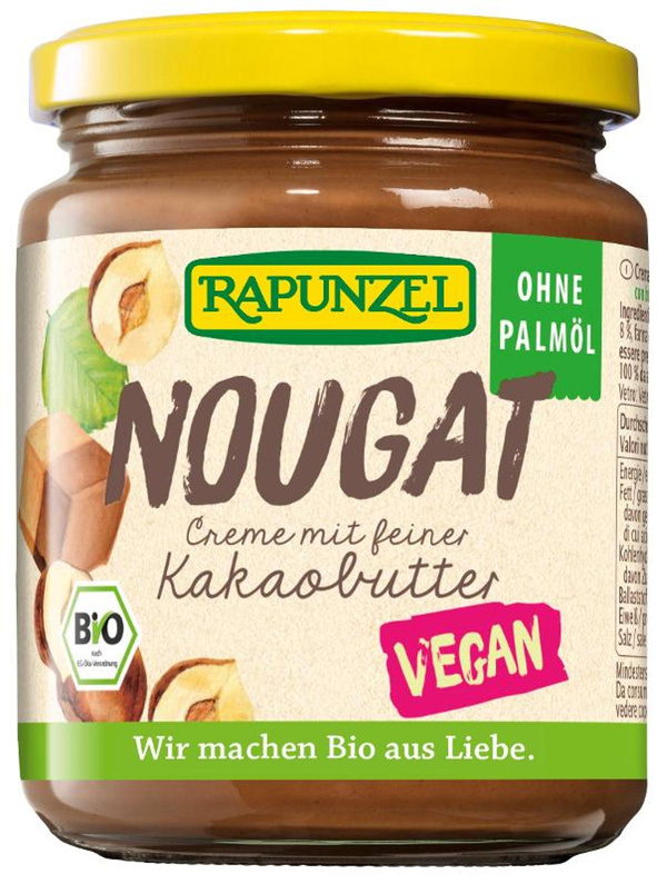 Produktfoto zu Rapunzel - Nougat-Creme mit Kakaobutter - 250g