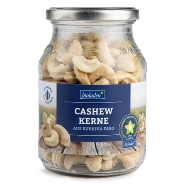 Produktfoto zu bioladen - Cashewkerne ganz im Pfandglas - 260g