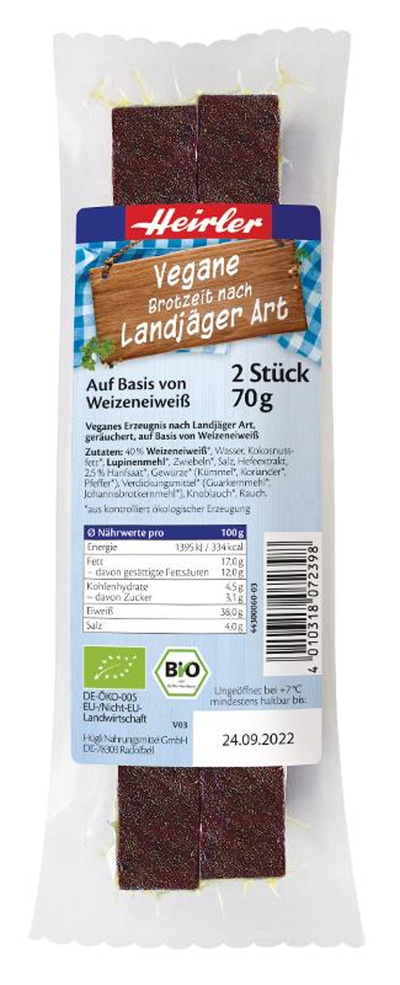 Produktfoto zu Eden - Landjäger, vegan - 70g