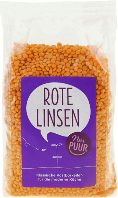 Produktfoto zu Nur Puur - Rote Linsen - 500g