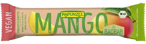 Produktfoto zu Rapunzel Fruchtschnitte Mango-Baobab - 40g