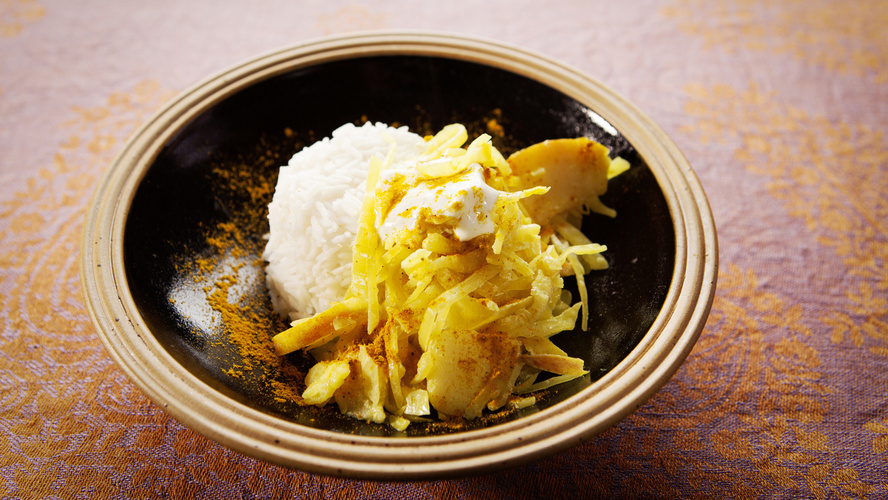 Rezeptbild für 238. Saftige Curry-Kohl-Pfanne mit Basmatireis