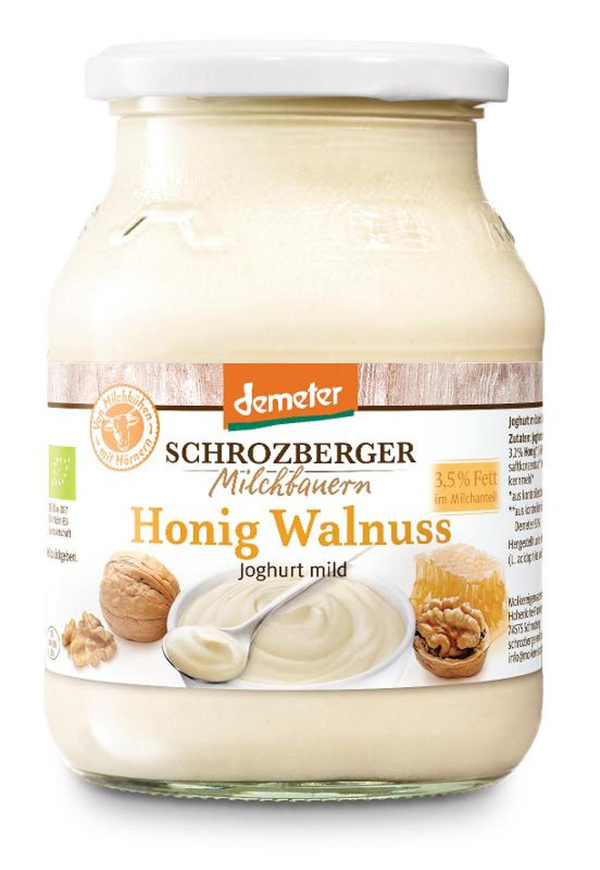 Produktfoto zu Schrozberger - Joghurt Honig-Walnuss, 3,5% - 500g