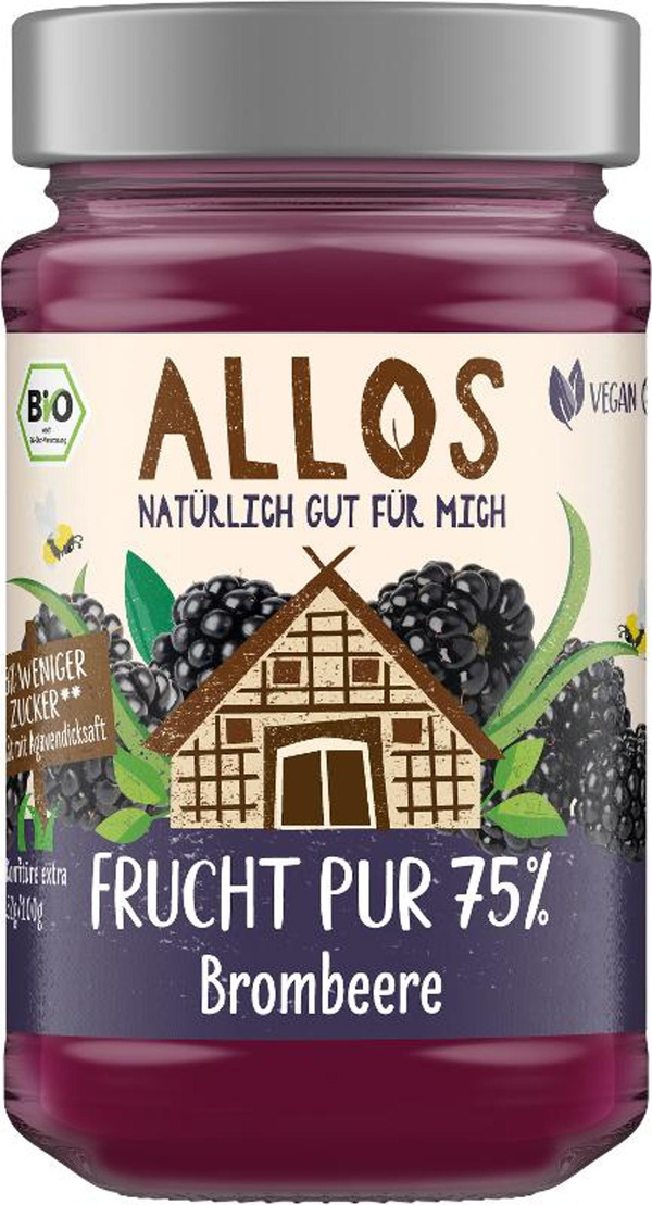Produktfoto zu Allos - Frucht Pur Brombeere - 250g