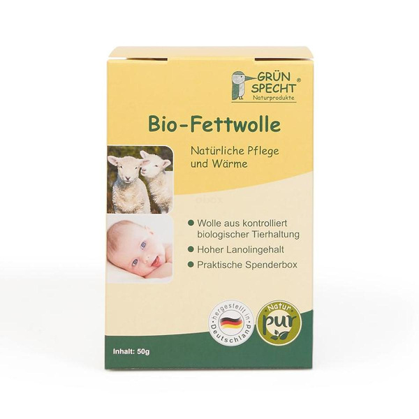 Produktfoto zu Grünspecht Bio-Fettwolle - 50g