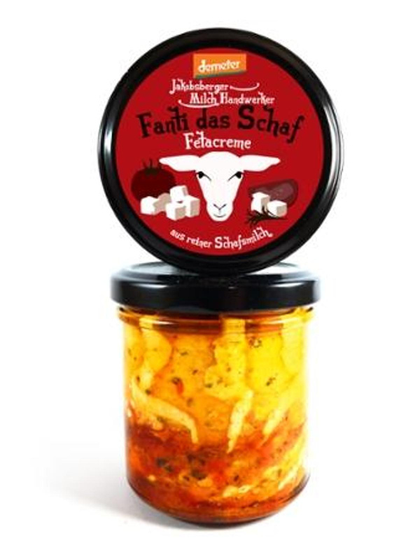 Produktfoto zu Jakobsberger MilchHandwerker - Fanti das Schaf - Fetacreme mit Paprika - 135g