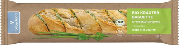 Produktfoto zu followfood - Kräuter Baguette, tiefgekühlt - 175g