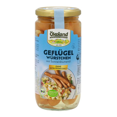 Produktfoto zu Ökoland - Geflügelwürstchen im Glas - 6 Stück