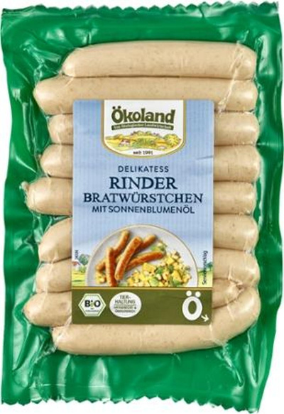 Produktfoto zu Ökoland - Rinder-Bratwürstchen - 180g (9 Stück)