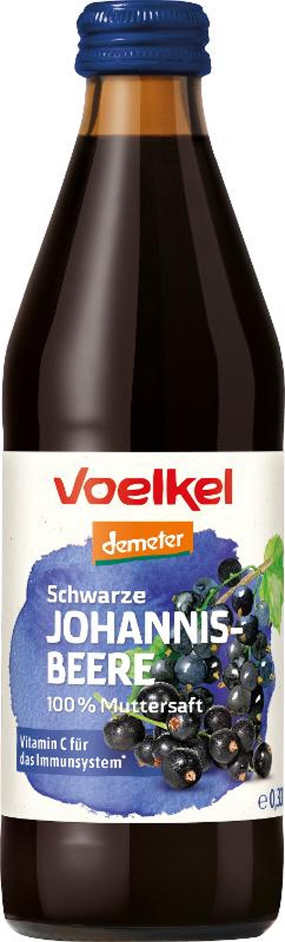 Produktfoto zu Voelkel - Schwarze Johannisbeere Muttersaft - 0,33 l