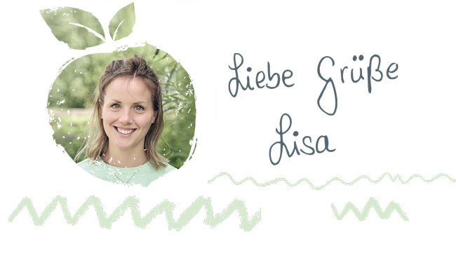 KI generiert: Ein Porträt einer lächelnden Frau, daneben der Text "Liebe Grüße Lisa".