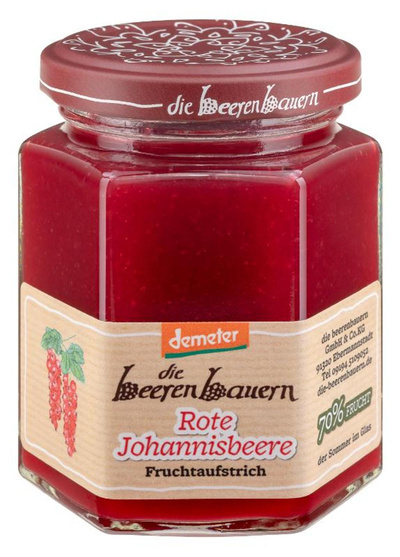 Produktfoto zu Die Beerenbauern - Rote Johannisbeere Fruchtaufstrich - 200g