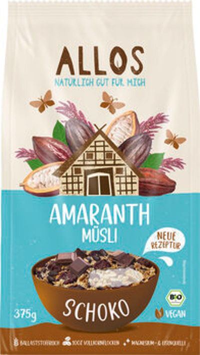 Produktfoto zu Allos - Amaranth Schoko Müsli - 375g