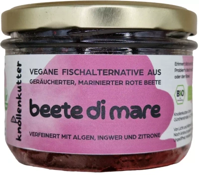 Produktfoto zu beete di mare - Vegane Fischalternative aus geräucherter, marinierter rote Beete - 160g