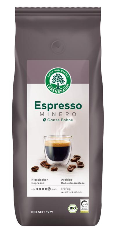 Produktfoto zu Lebensbaum - Espresso Minero ganze Bohne - 1kg