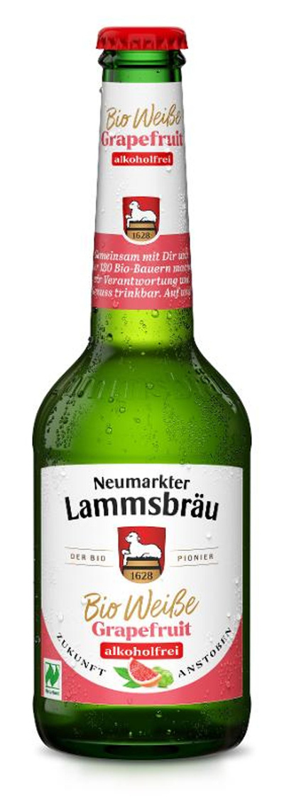 Produktfoto zu Lammsbräu - Weiße Grapefruit, alkoholfrei - 0,33l