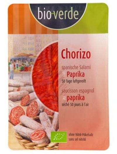 Produktfoto zu bio-verde - Chorizo-Paprika-Salami Aufschnitt - 80g