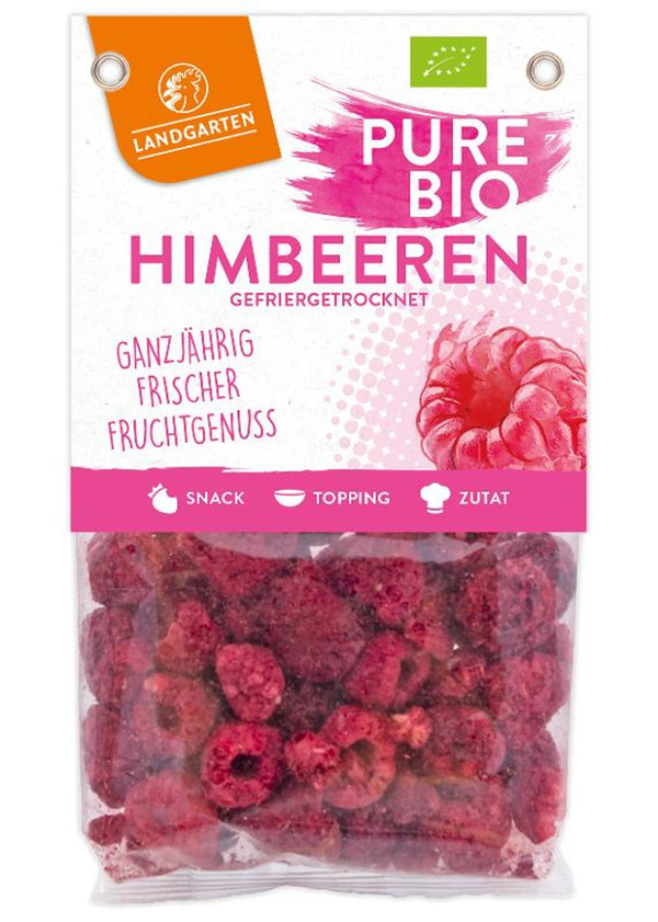 Produktfoto zu Landgarten - Himbeeren gefriergetrocknet - 20g