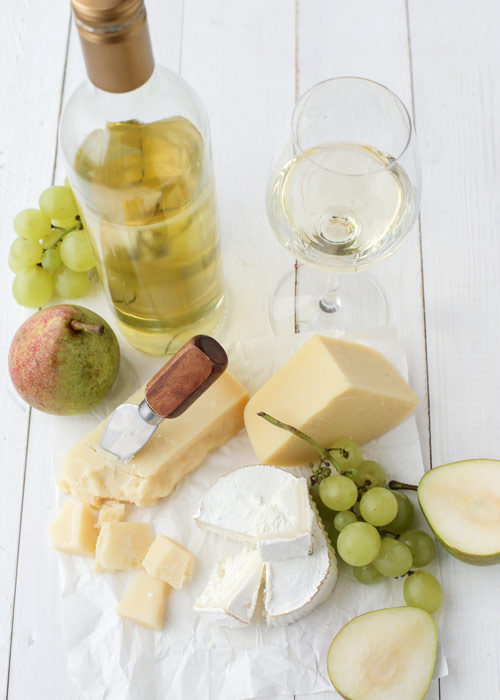 weißwein und Käse