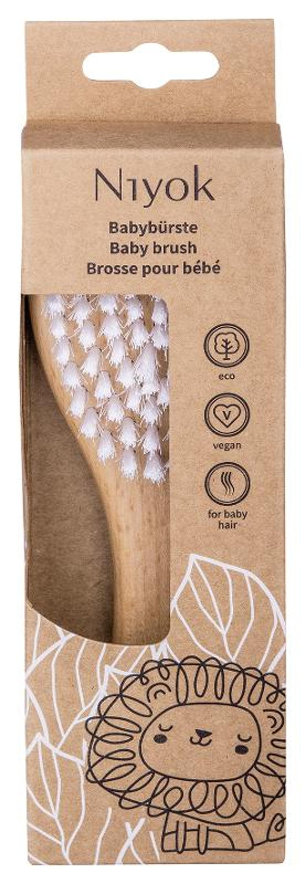 Produktfoto zu Niyok - Babyhaarbürste aus Buchenholz