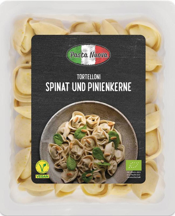 Produktfoto zu Pasta Nuova - Tortelloni Spinat-Pinienkerne, vegan - 250g