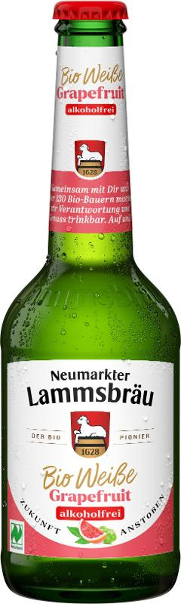 Produktfoto zu Lammsbräu - Weiße Grapefruit, alkoholfrei - 0,33l