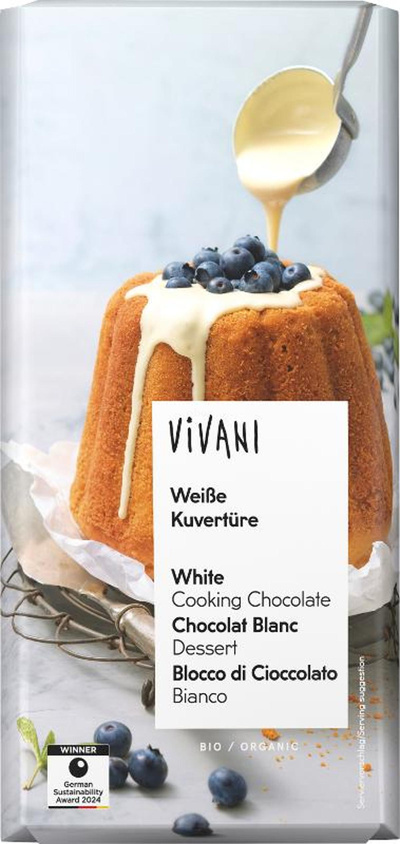 Produktfoto zu Vivani - Weiße Kuvertüre - 200g