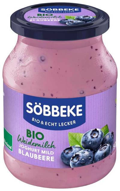 Produktfoto zu Söbbeke - Joghurt Pur Bio Blaubeere, 3,8% - 500g