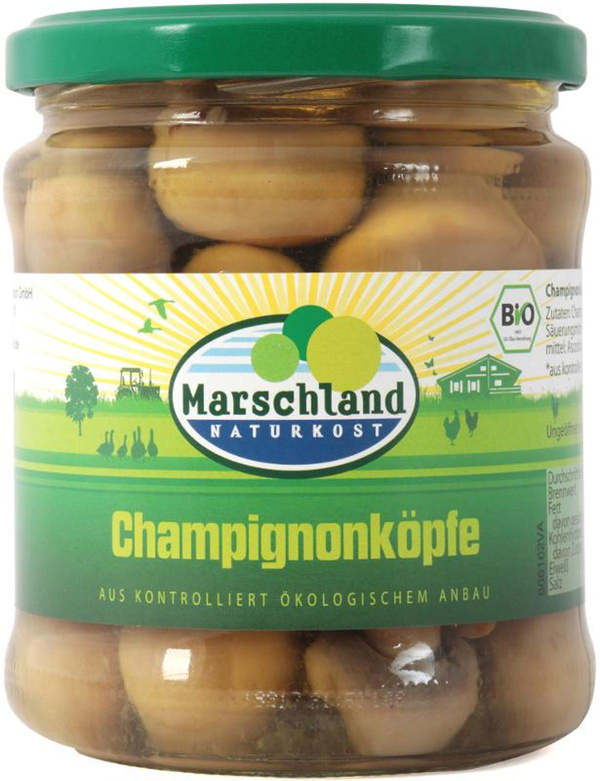 Produktfoto zu Marschland - Champignon Köpfe - 370ml