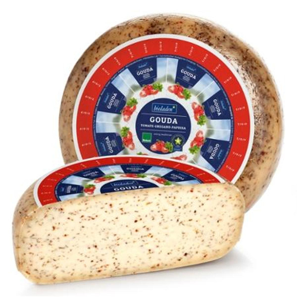 Produktfoto zu bioladen - Gouda, Tomate Oregano Paprika - 50% Fett i. Tr.